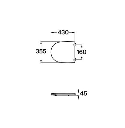 Roca - Asiento y tapa Atlanta blanco A801289004 - BricoandPool