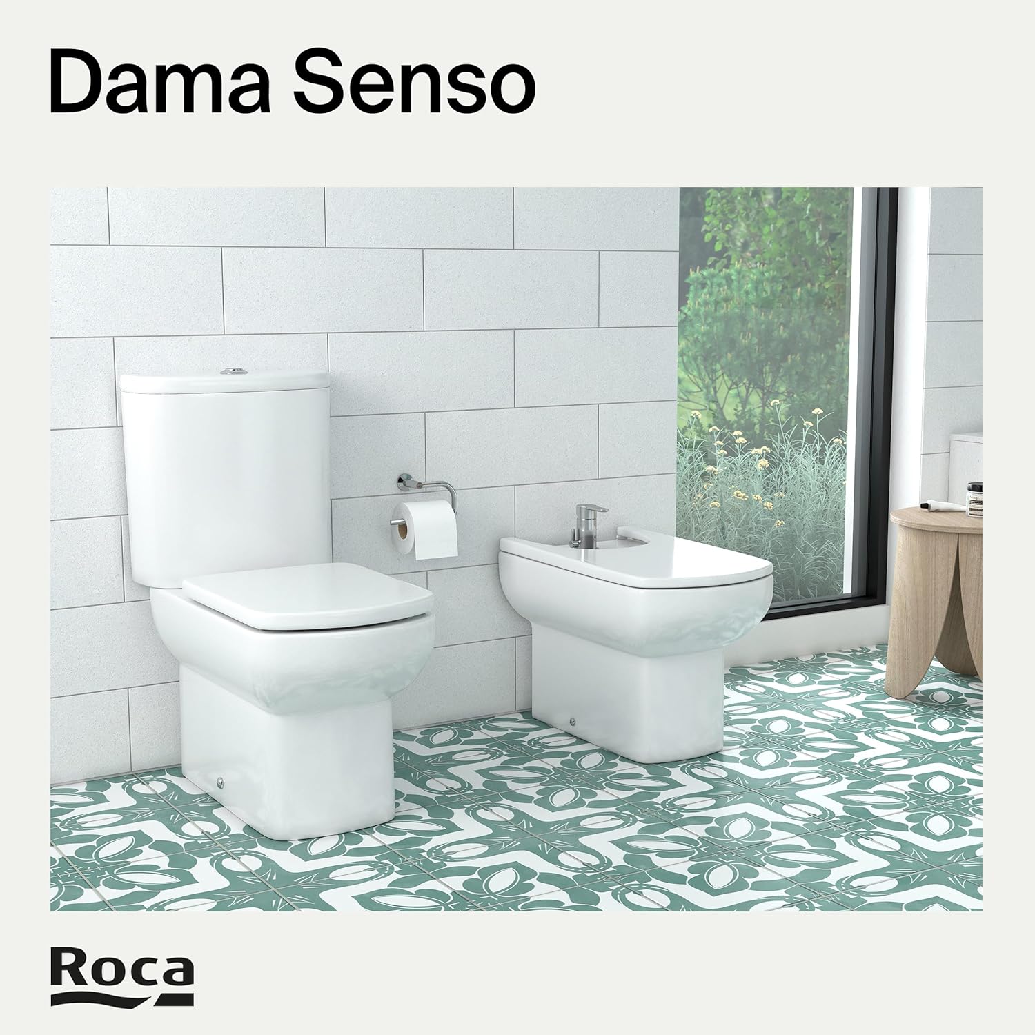 Roca - Asiento y tapa Dama Senso blanco A801511004 - BricoandPool