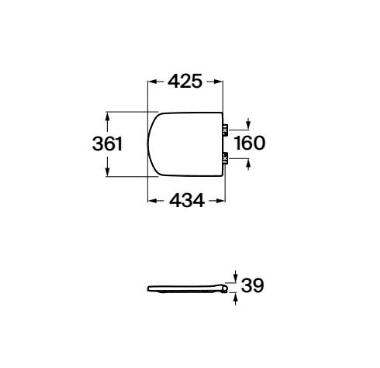 Roca - Asiento y tapa Dama senso blanco Caída amortiguada A801512004 - BricoandPool