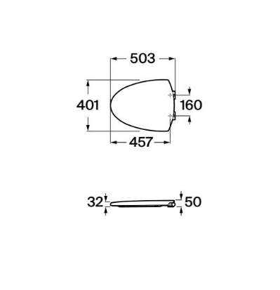 Roca - Asiento y tapa Veranda amortiguado A801442004 - BricoandPool