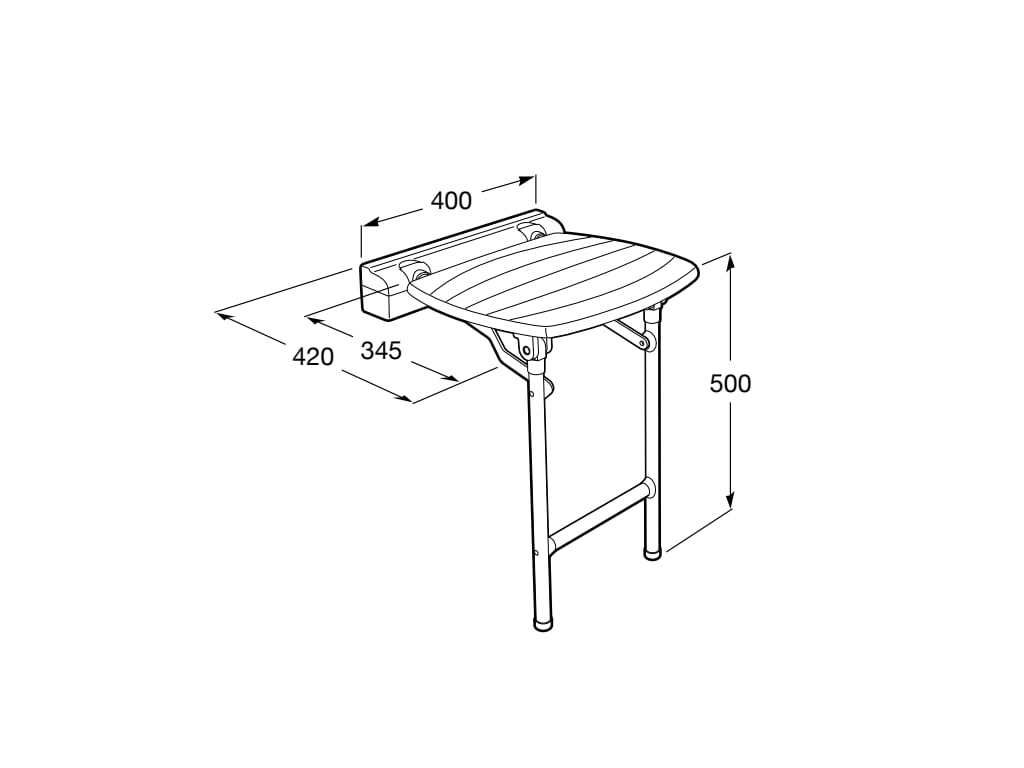 Roca - Asientos de ducha abatible con patas Access Comfort A816913009 - BricoandPool