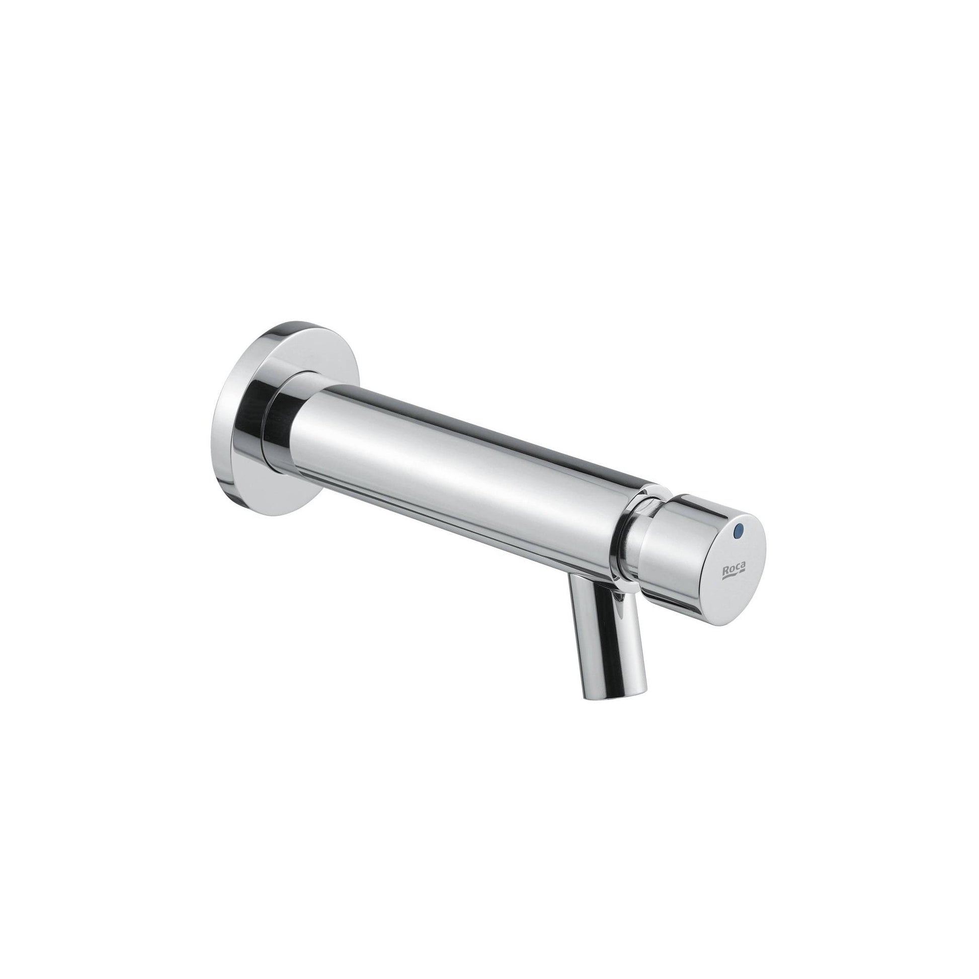 Roca - Avant grifería temporizada de pared para lavabo con caño largo y pulsador, cromado A5A7B79C00. - BricoandPool