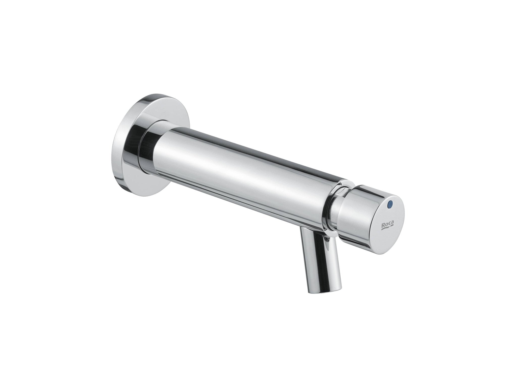 Roca - Avant grifería temporizada de pared para lavabo con caño largo y pulsador, cromado A5A7B79C00. - BricoandPool