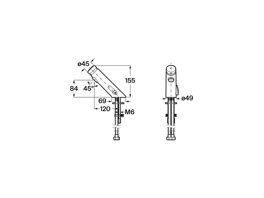 Roca - Avant grifería temporizada de repisa para lavabo con pulsador y maneta lateral de regulación de temperatura, cromado A5A3A79C00. - BricoandPool