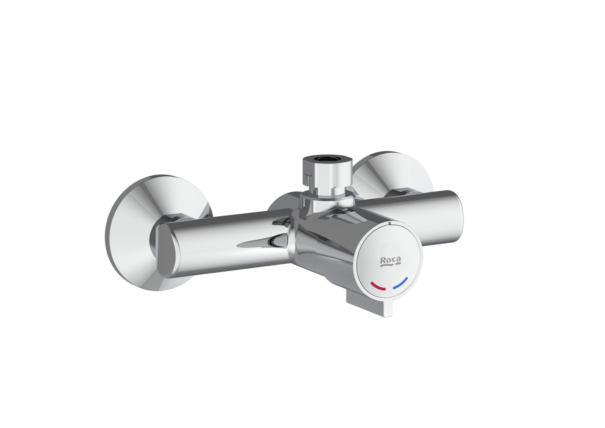 Roca - Avant grifería temporizada para ducha mural con regulador de temperatura, cromado A5A2D79C00. - BricoandPool