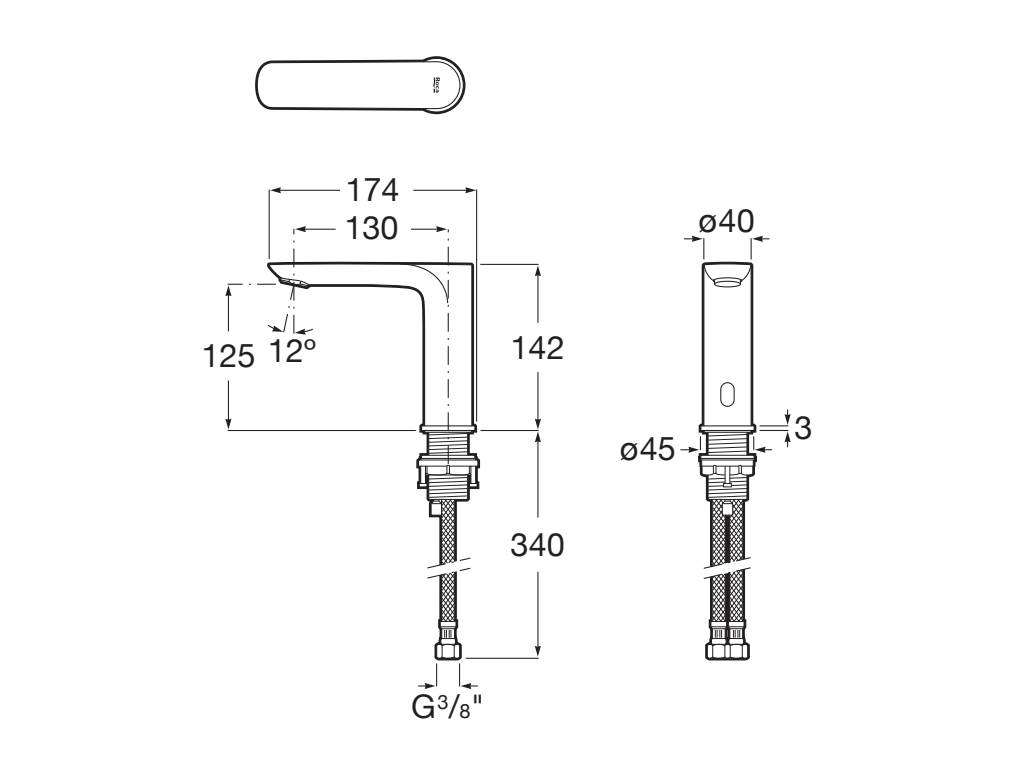 Roca - Cala - E grifería electrónica para lavabo (con regulador de temperatura), cromado A5A566EC00. - BricoandPool