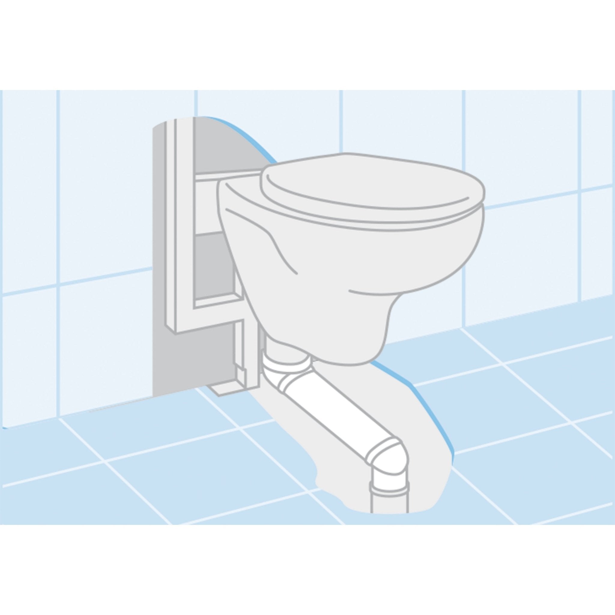 Roca - Codo adaptador para instalación de inodoro suspendido con salida a suelo A892027000 - BricoandPool