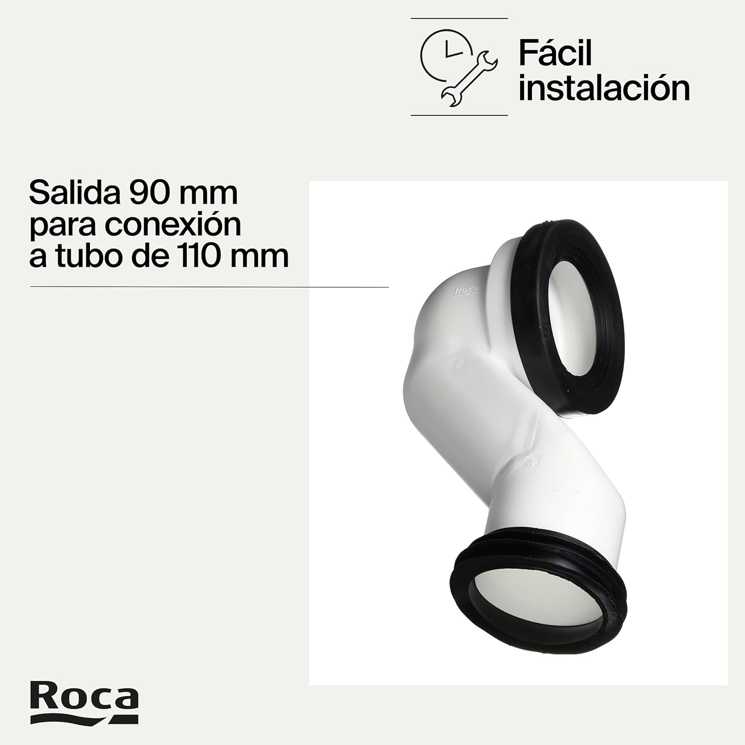 Roca - Codo de evacuación vertical (AV0007700R) - BricoandPool