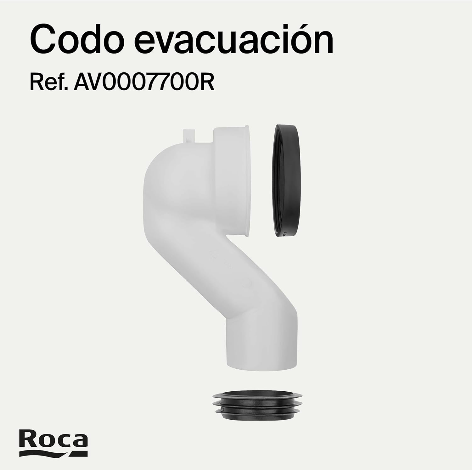 Roca - Codo de evacuación vertical (AV0007700R) - BricoandPool