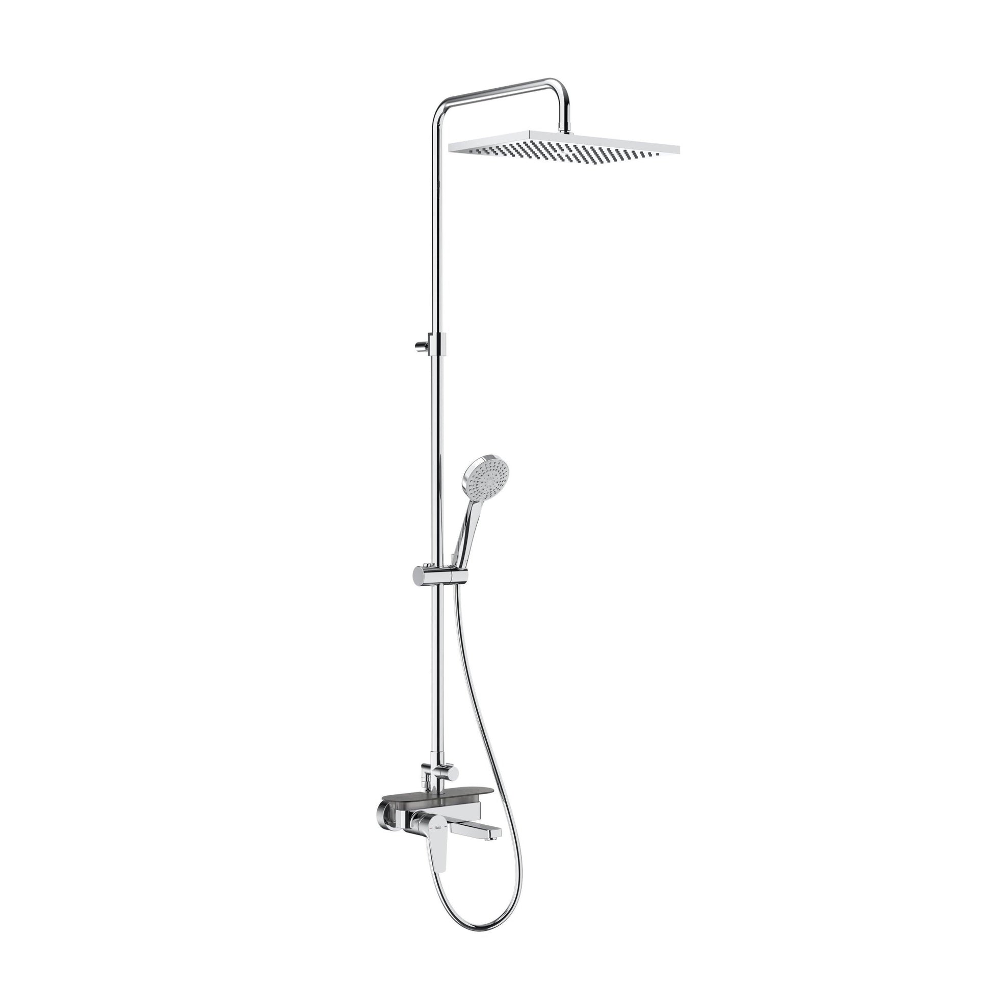 Roca - Columna de ducha Even - M monomando con repisa A5A9C90C00 - BricoandPool