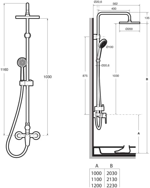 Roca - Columna de ducha monomando Victoria - M BASIC cromado A5A974FC00 - BricoandPool