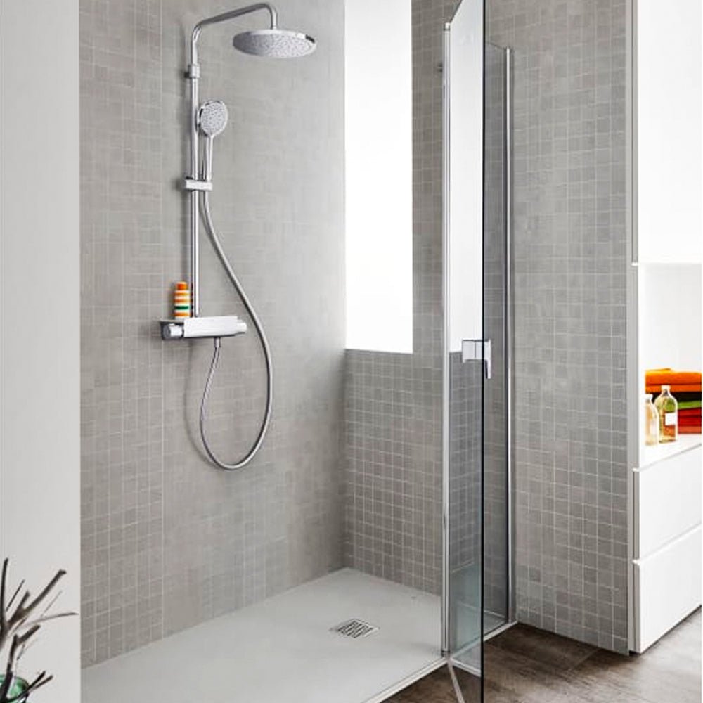 Roca - Columna de ducha termostática Deck - T Round A5A9788C00 - BricoandPool