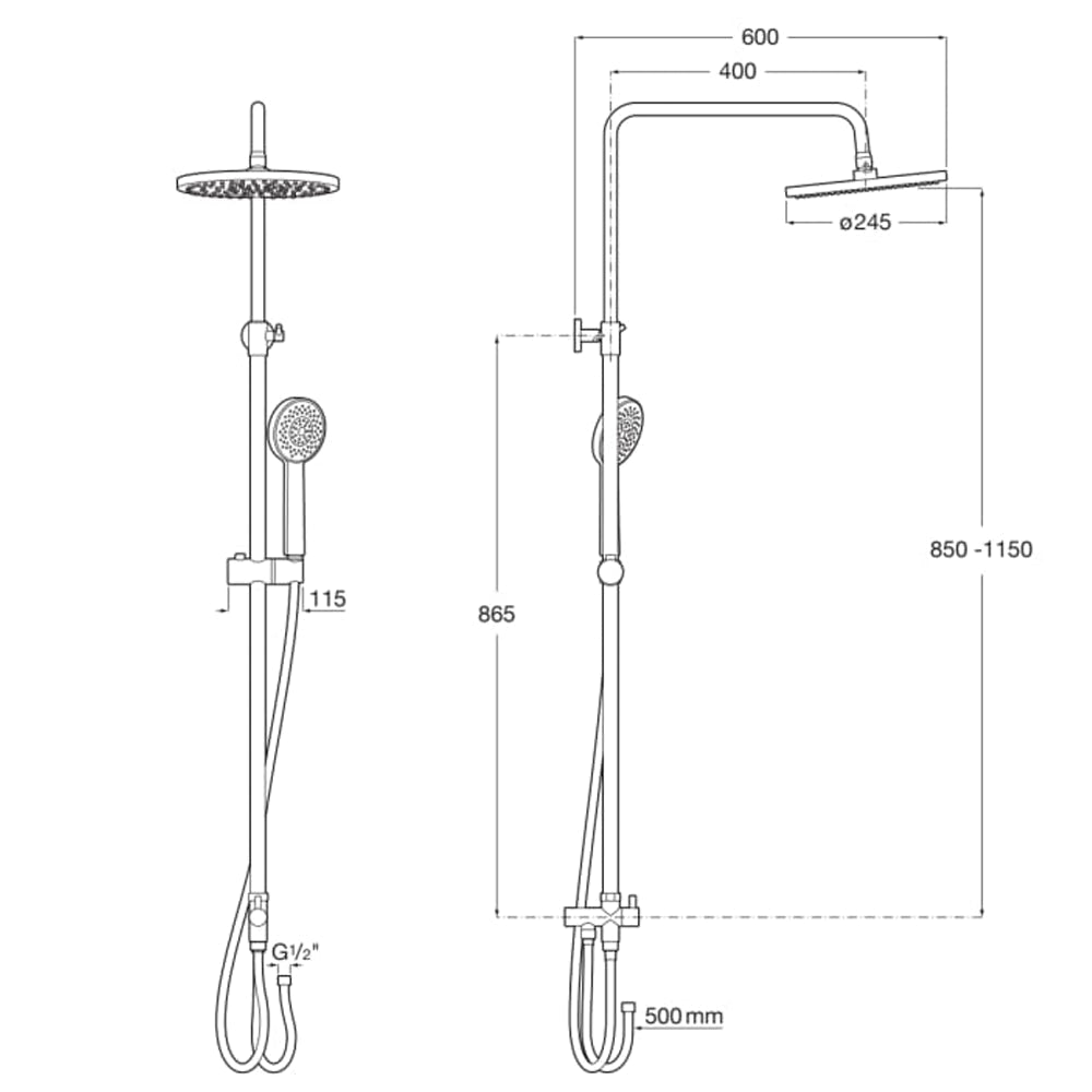Roca - Columna de ducha Victoria Connect A5B9M61C00 - BricoandPool