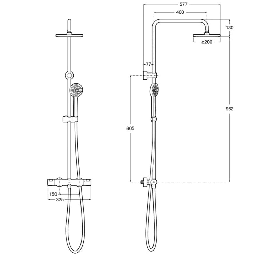 Roca - Columna de ducha Victoria termostática basic A5A9F18C00 - BricoandPool