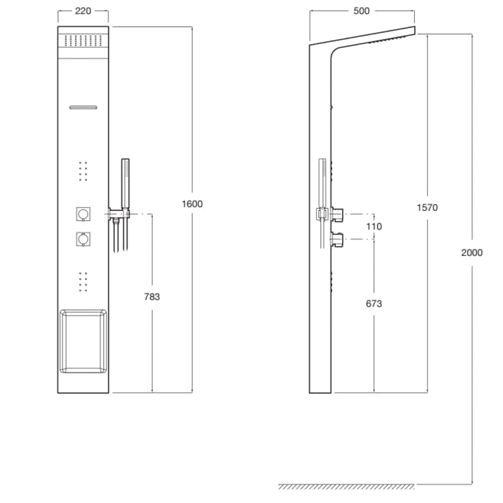 Roca - Columna Hidromasaje Eternal A5A978BC00 - BricoandPool