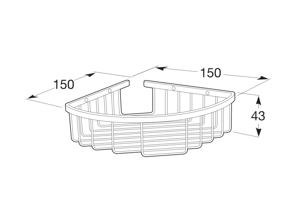 Roca - Contenedor rinconera de rejillas Hotels 150 mm A816401001 - BricoandPool