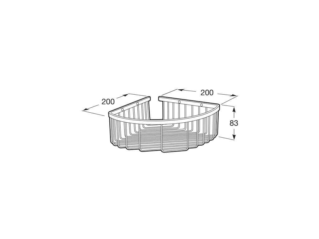 Roca - Contenedor rinconera de rejillas Hotels 200 mm A816731001 - BricoandPool