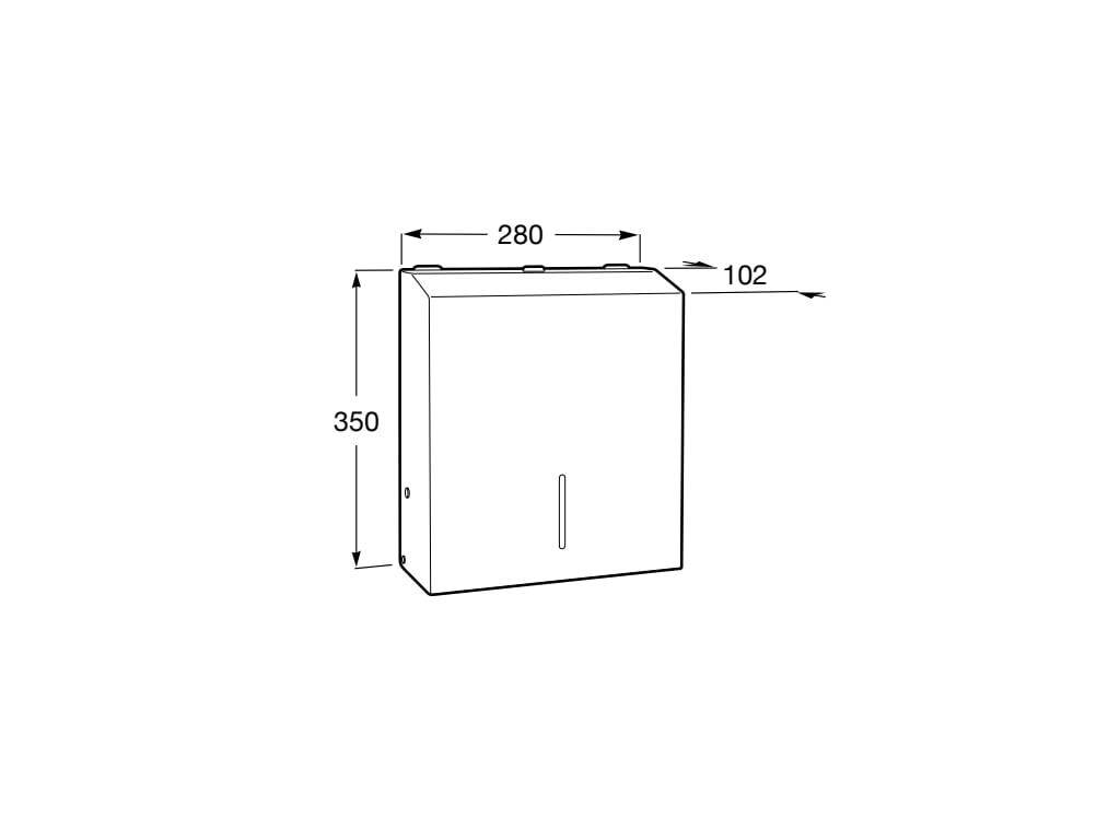 Roca - Dipensador de toallas (400 - 600 uds) Public Cromado A817411001 - BricoandPool
