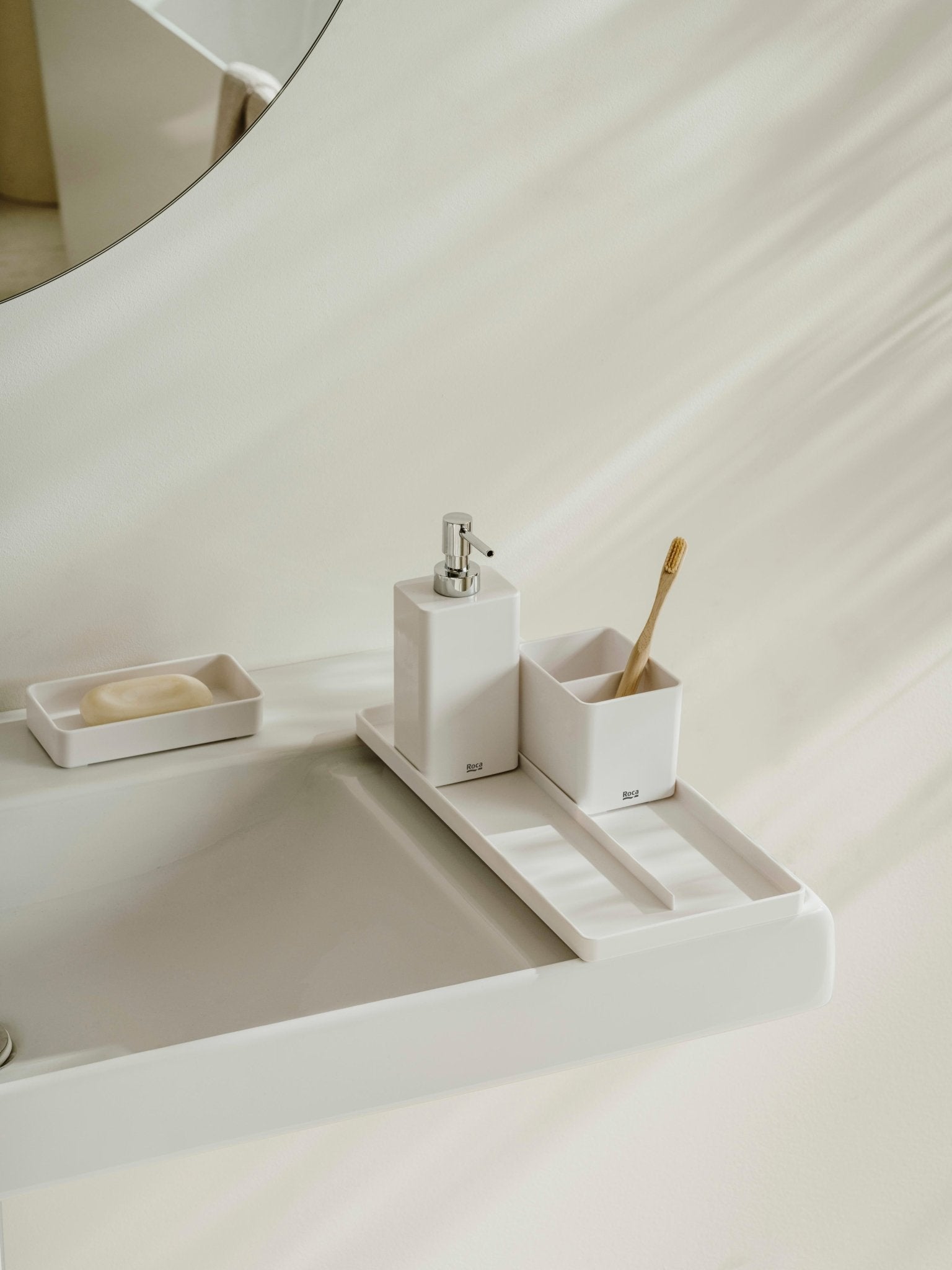 Roca - Dosificador de encimera Ona Blanco Mate A817673C60 - BricoandPool