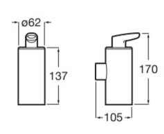 Roca - Dosificador de pared cromado Hotels - BricoandPool