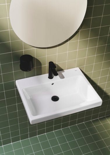 Roca - Dosificador de pared Hotels Round Negro Mate A817590C40 - BricoandPool