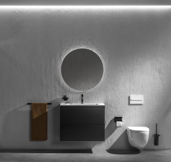 Roca - Dosificador de pared Tempo Negro Titanio A817037CN0 - BricoandPool