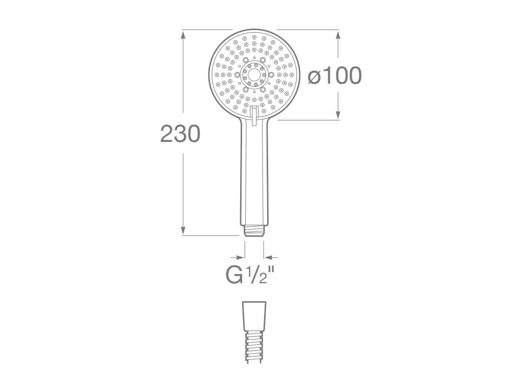 Roca - Ducha de mano con 3 funciones Stella 100mm. A5B1B03C00 - BricoandPool