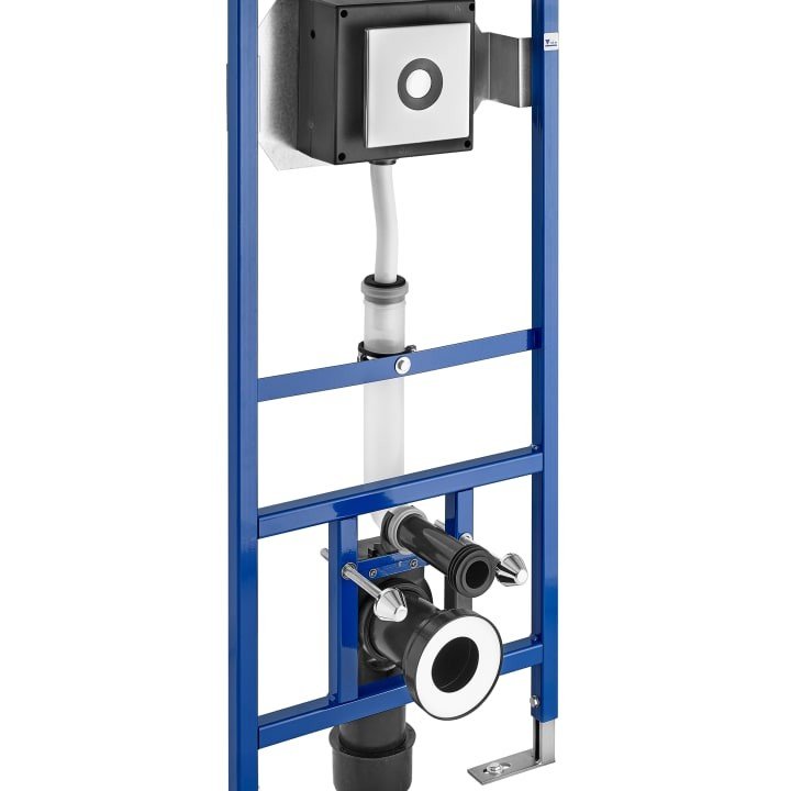 Roca - DUPLO WC FLUXOR ELECTRÓNICO - Bastidor empotrable para inodoro suspendido con fluxor de doble descarga incluido - BricoandPool