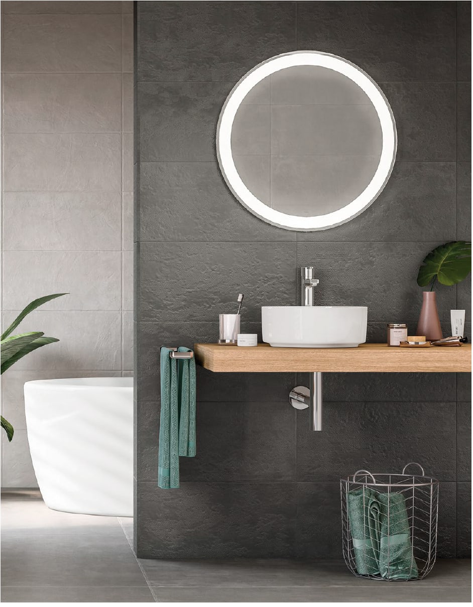 Roca - Espejo Iridia circular con iluminacion LED perimetral y placa antivaho - BricoandPool