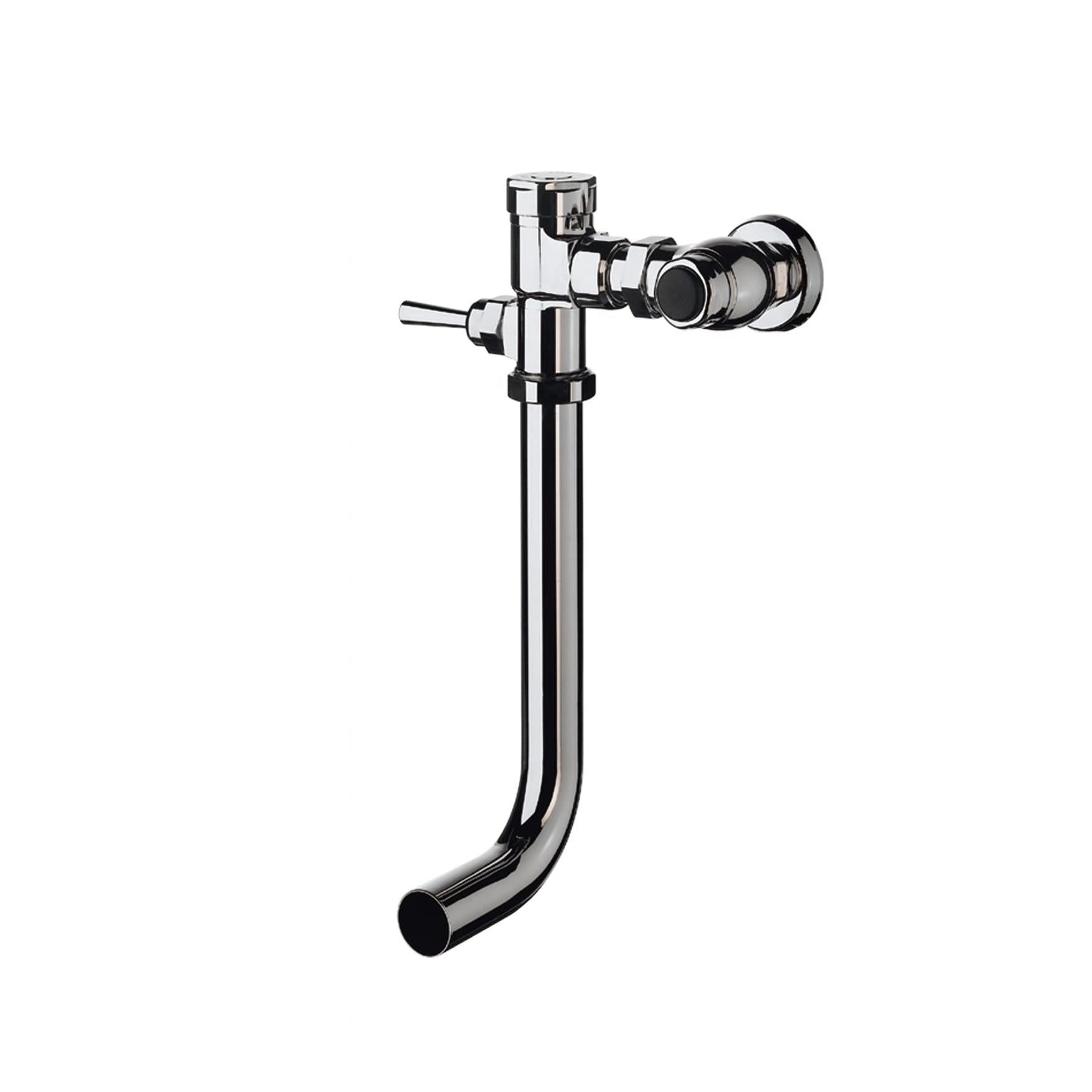 Roca - Fluxor exterior para inodoro y vertedero Garda, con tubo de descarga curvo de 1" y accionamiento palanca A526900610 - BricoandPool