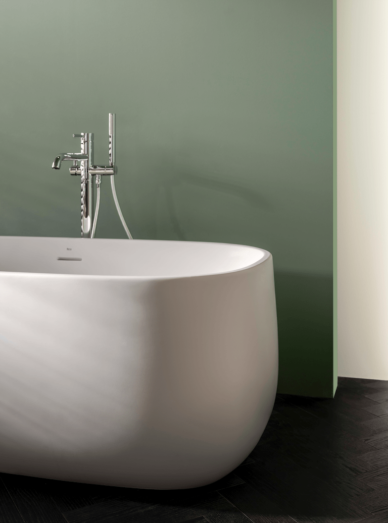 Roca - Grifería de pie para baño - ducha Ona con inversor automático - BricoandPool