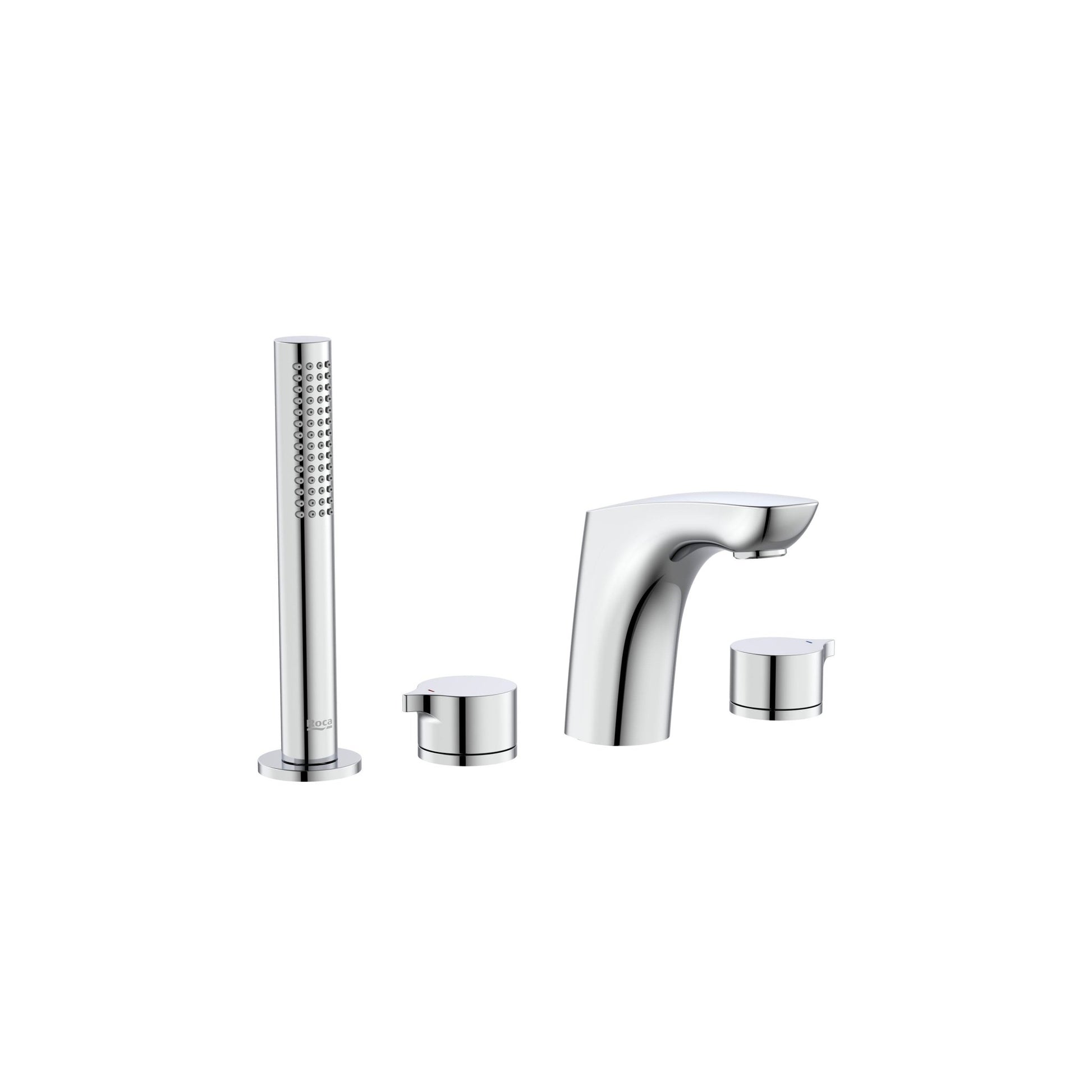 Roca - Griferia repisa para baño - ducha con caño central de 130mm, ducha de mano y flexible de 1,70m, Insignia A5A183AC00 - BricoandPool