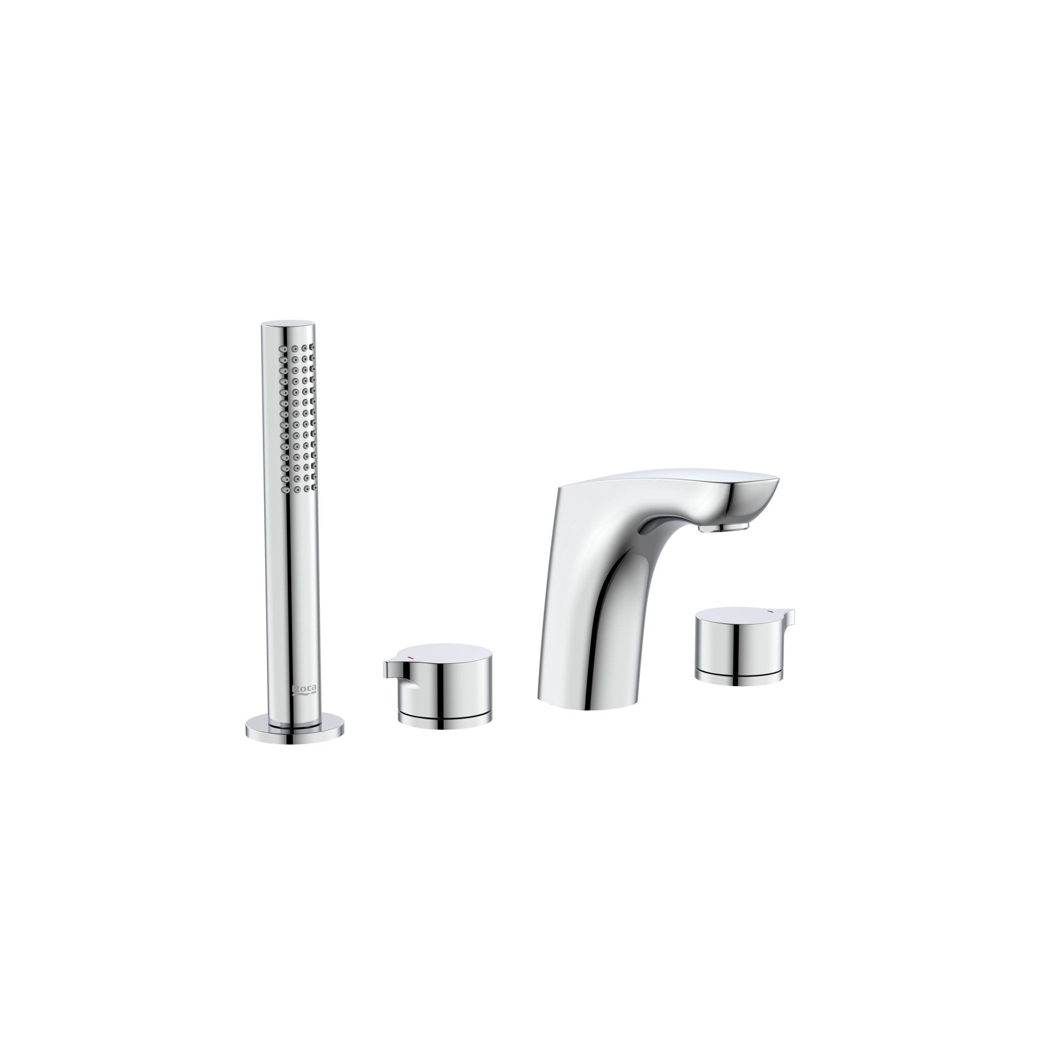 Roca - Griferia repisa para baño - ducha con caño central de 130mm, ducha de mano y flexible de 1,70m, Insignia A5A183AC00 - BricoandPool