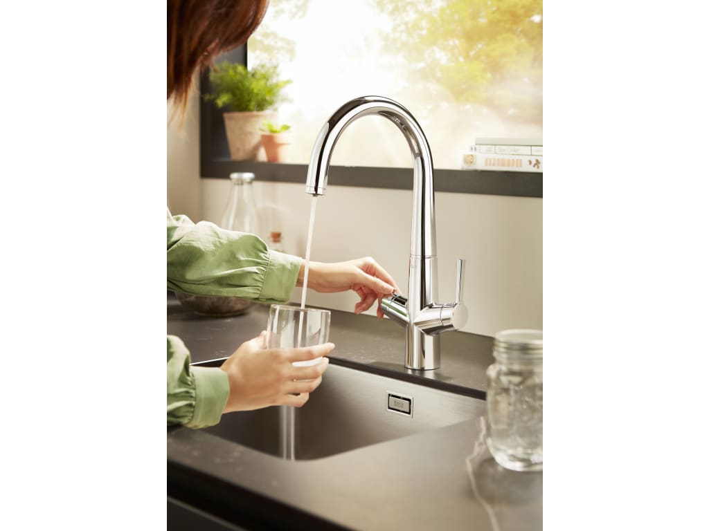 Roca - Grifo de cocina con filtro dos vías Syra - F A5A8C2AC00 - BricoandPool