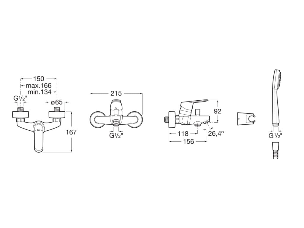 Roca - Grifo de ducha con inversor Alfa A5A0425C00 - BricoandPool