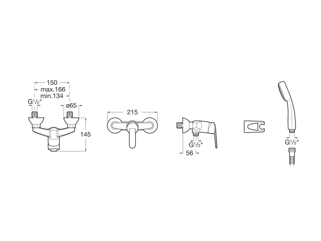Roca - Grifo de ducha cromado Victoria A5A2025C02 - BricoandPool