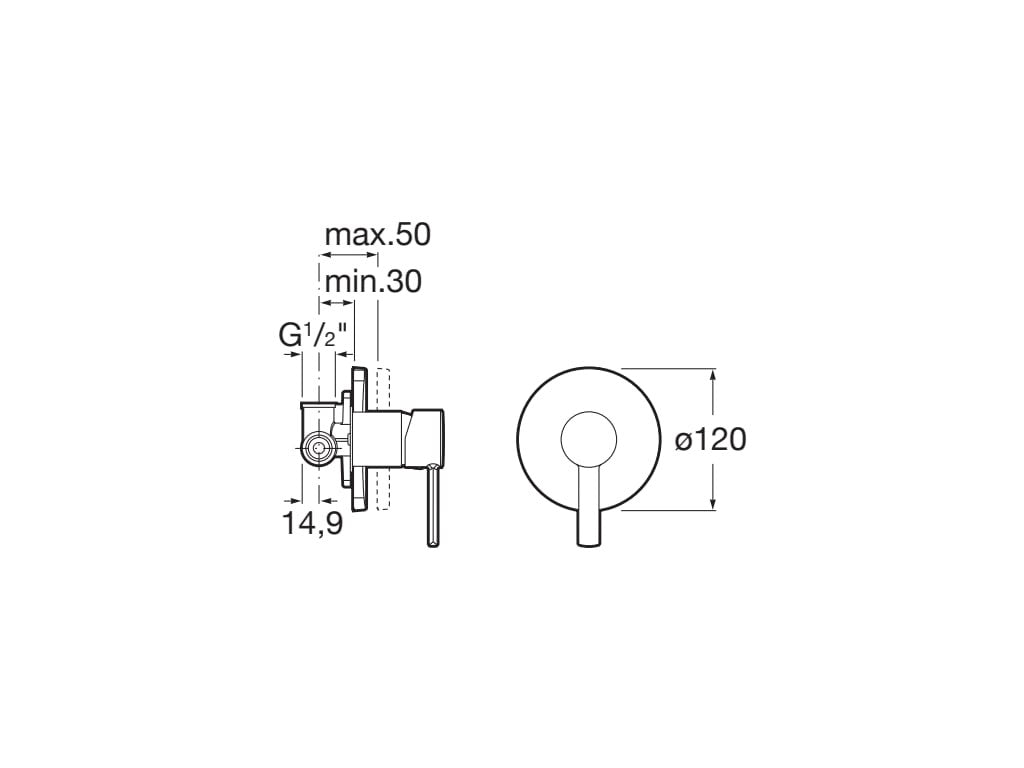 Roca - Grifo de ducha Targa A5A2260C00 - BricoandPool