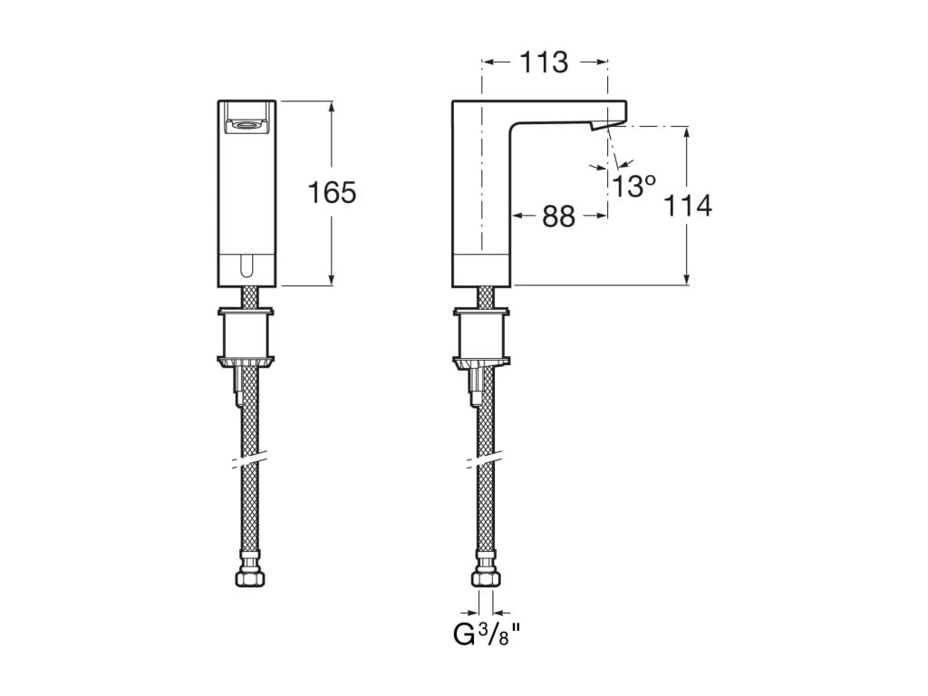 Roca - Grifo de lavabo alimentación red L90 A5A5701C00 - BricoandPool