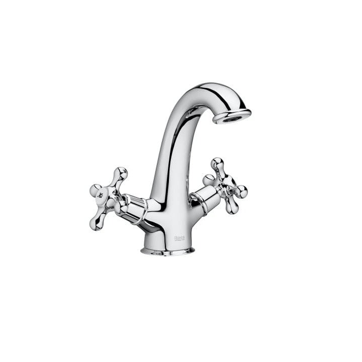 Roca - Grifo de lavabo bimando Carmen con cuerpo liso y desagüe click - clack A5A3A4BC00 - BricoandPool