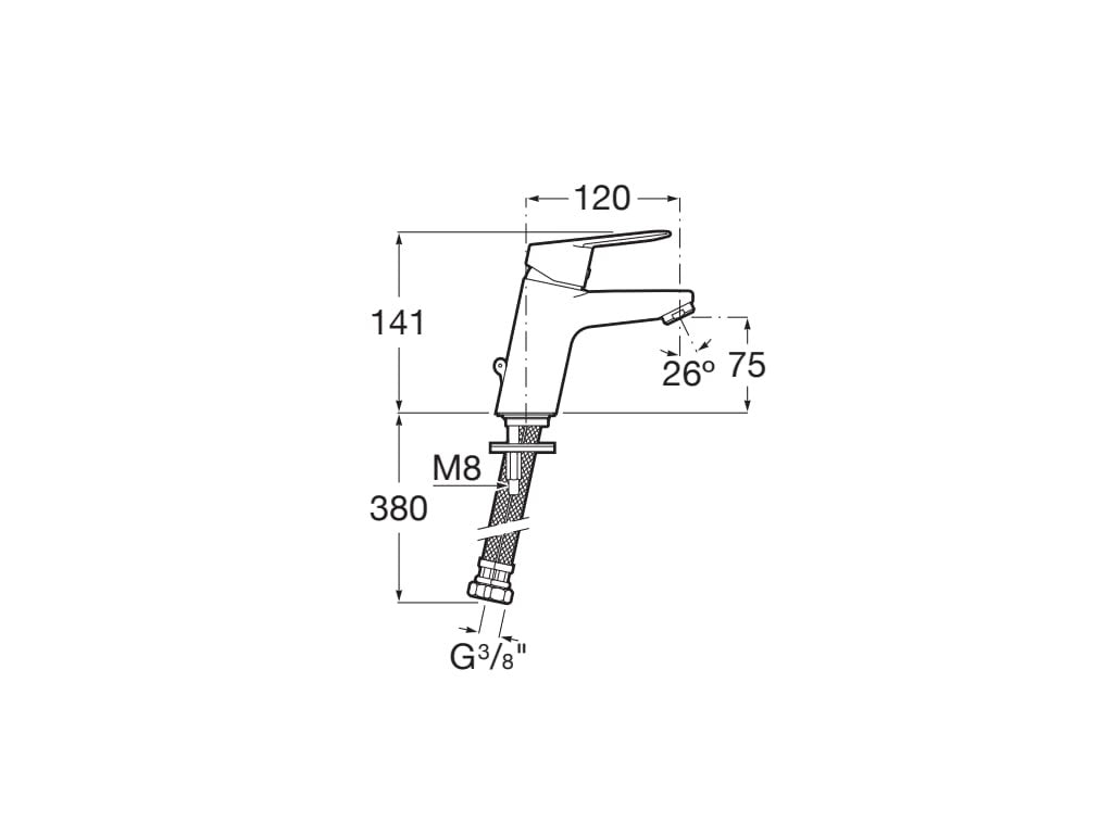Roca - Grifo de lavabo con enganche para cadenilla Alfa A5A3M25C00 - BricoandPool