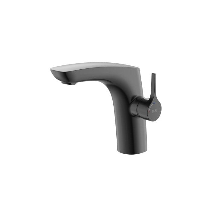 Roca - Grifo de lavabo corto negro titanio cepillado Insignia con cuerpo liso A5A3B3ANM0 - BricoandPool