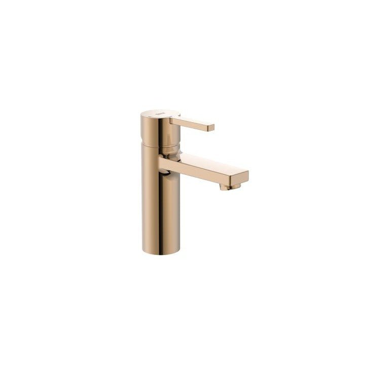 Roca - Grifo de lavabo corto oro rosado con cuerpo liso Naia A5A3A96RG0 - BricoandPool