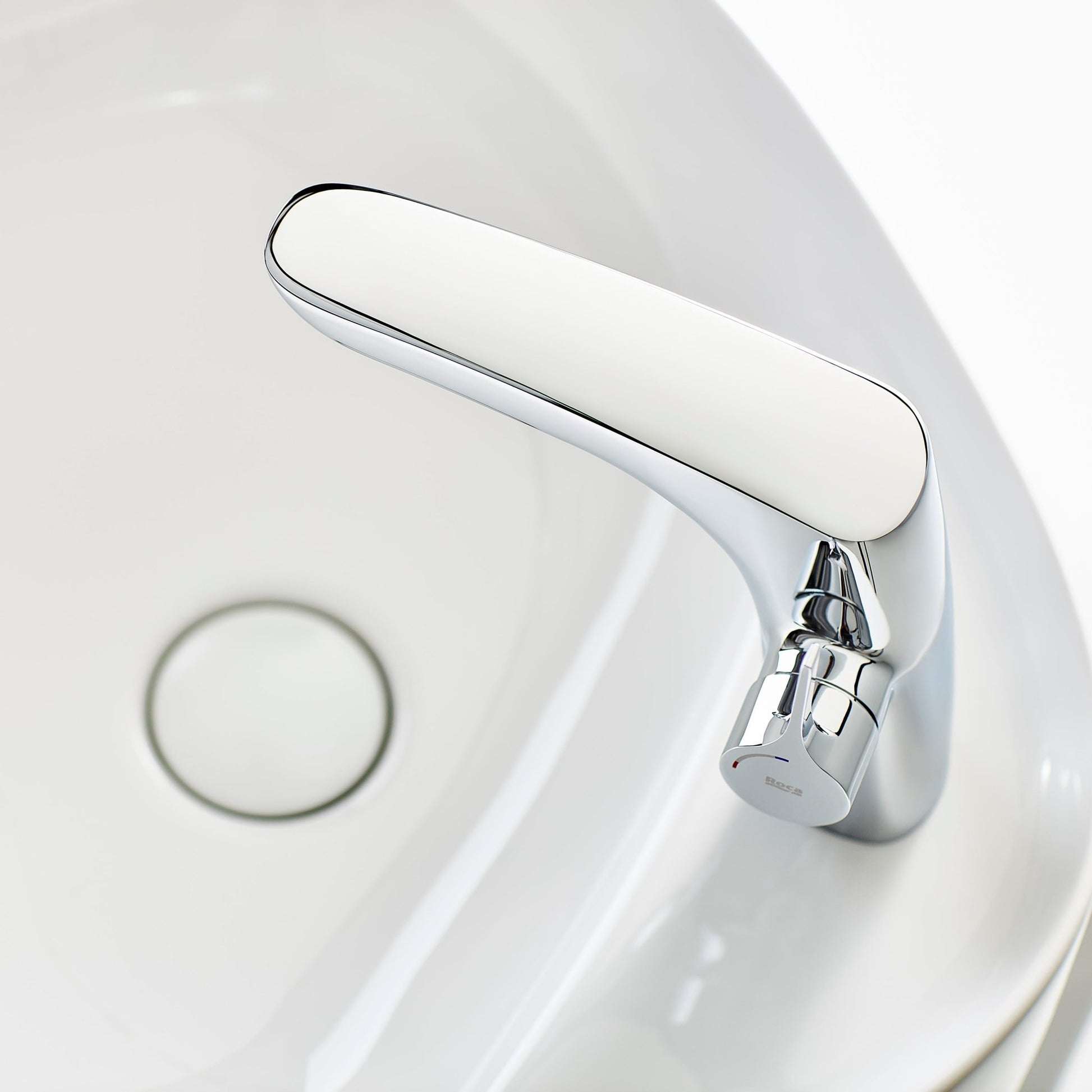 Roca - Grifo de lavabo Insignia con cuerpo liso y desagüe click - clack A5A323AC00 - BricoandPool