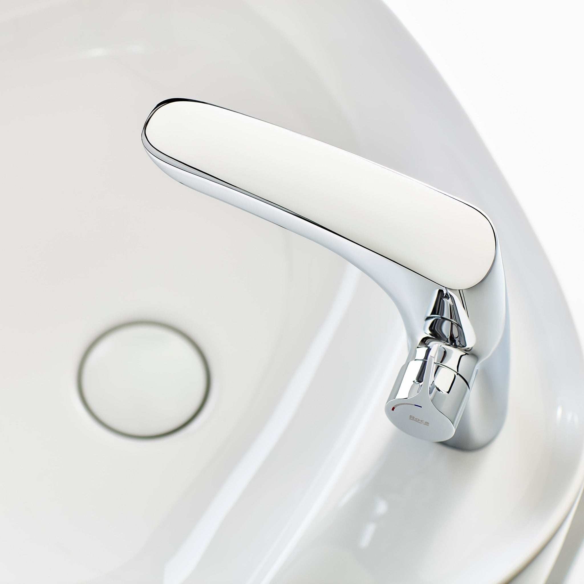 Roca - Grifo de lavabo Insignia con cuerpo liso y desagüe click - clack A5A323AC00 - BricoandPool