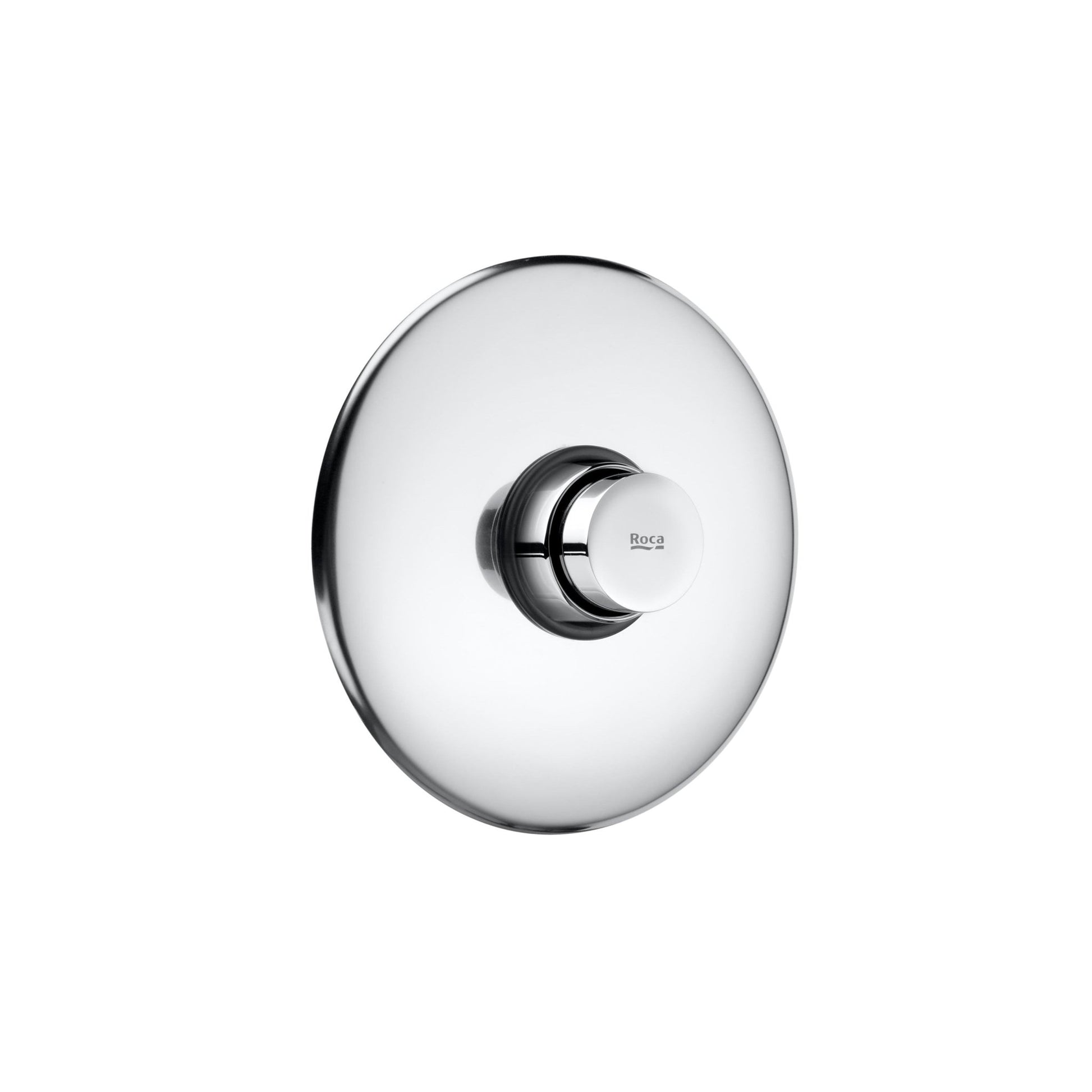 Roca - Grifo de paso recto temporizado empotrable para ducha con rosetón redondo Instant A5A2677C00 - BricoandPool
