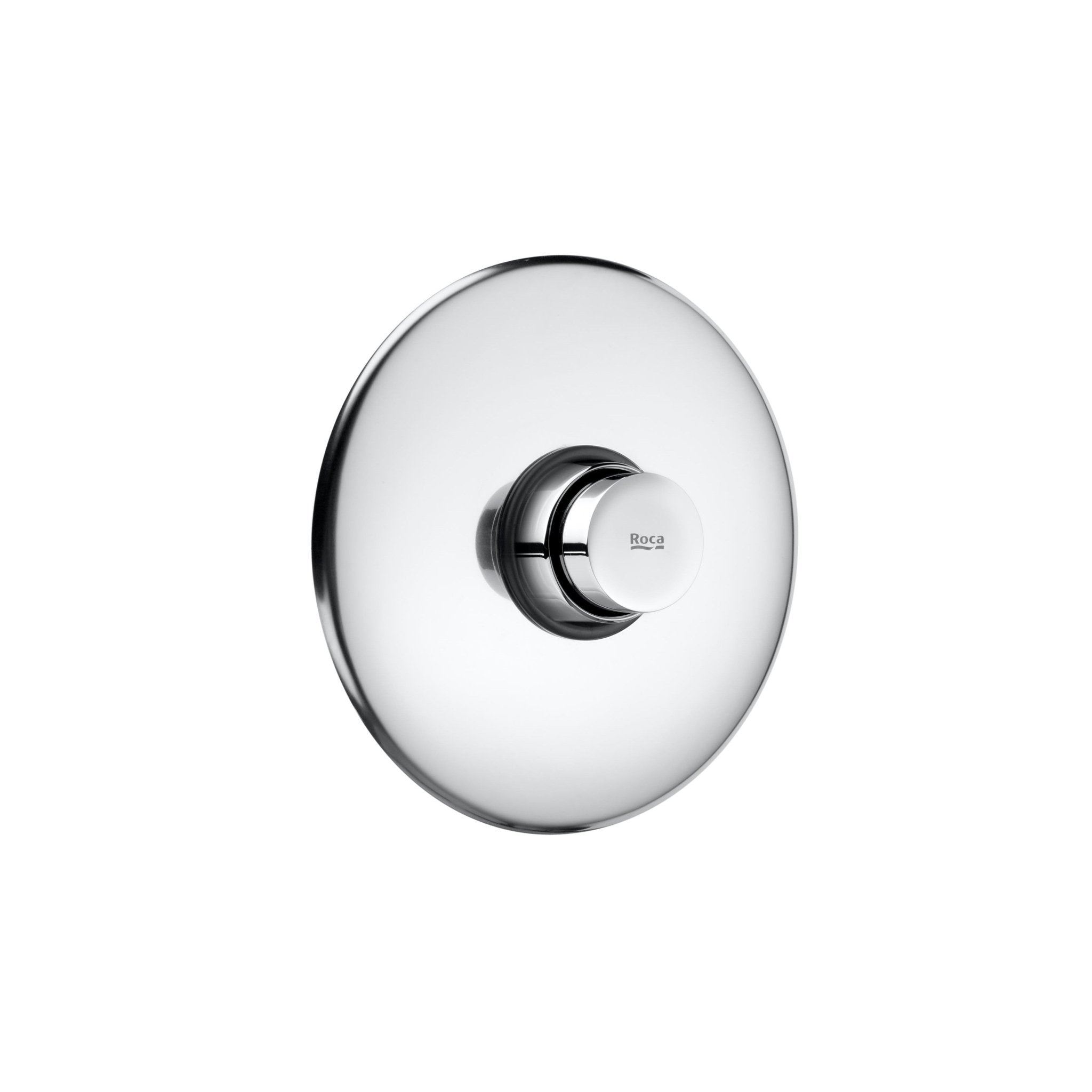 Roca - Grifo de paso recto temporizado empotrable para ducha con rosetón redondo Instant A5A2677C00 - BricoandPool
