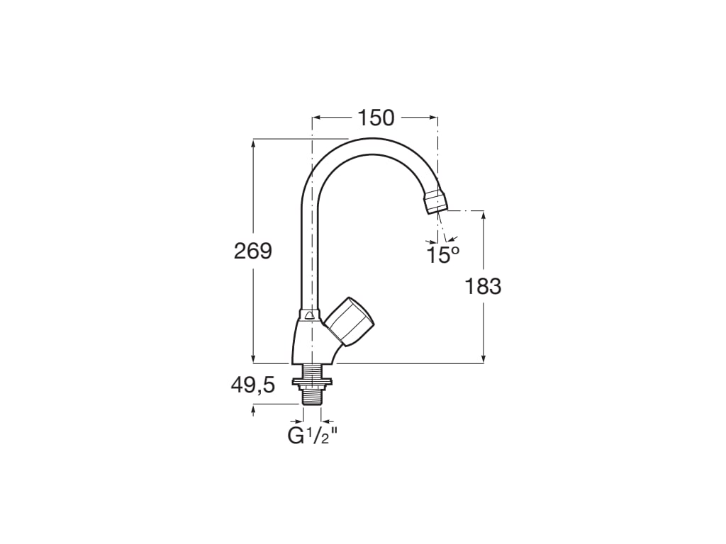 Roca - Grifo de repisa para fregadero Brava A5A868EC00 - BricoandPool