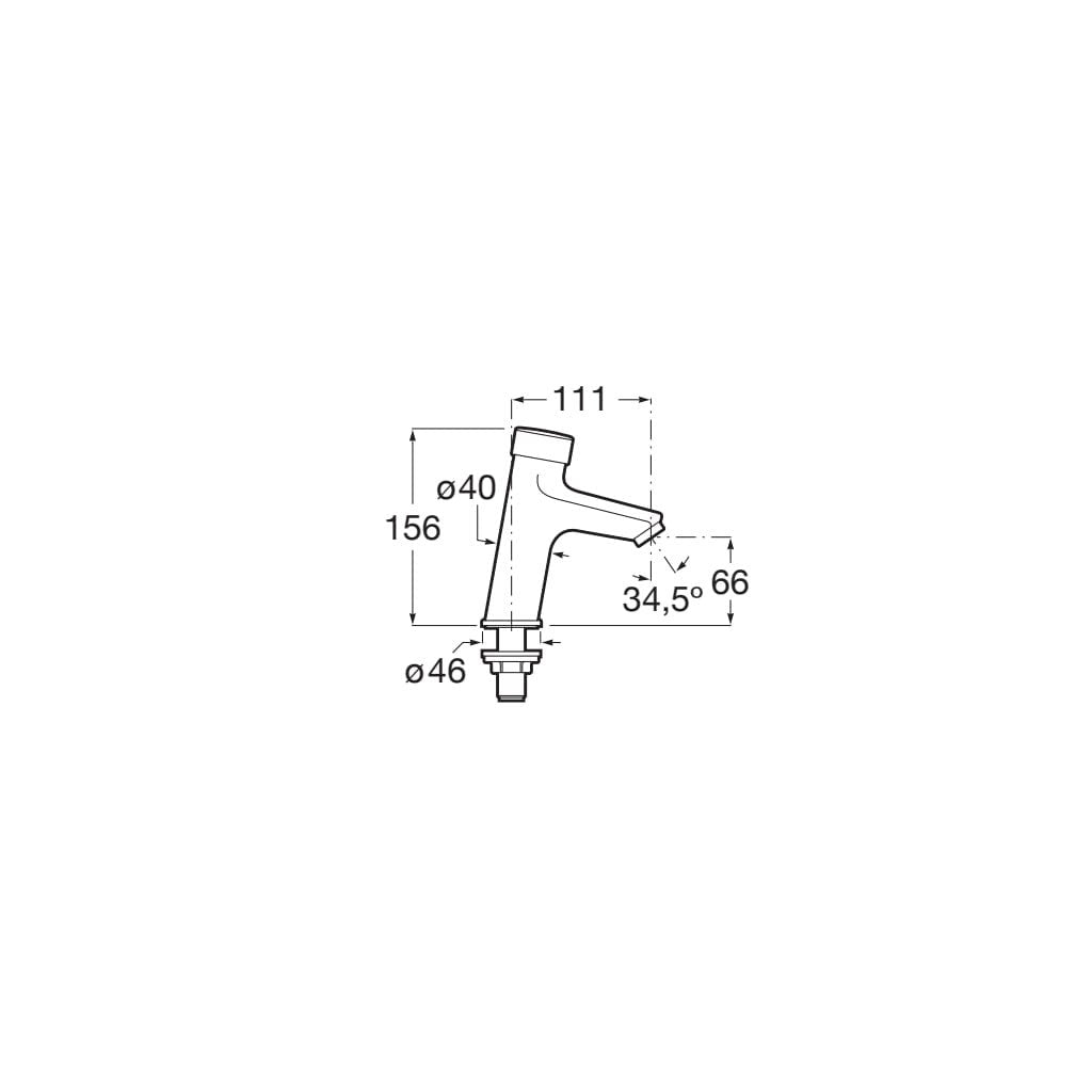 Roca - Grifo temporizado de repisa para lavabo ECO Fluent A5A4B24C00 - BricoandPool