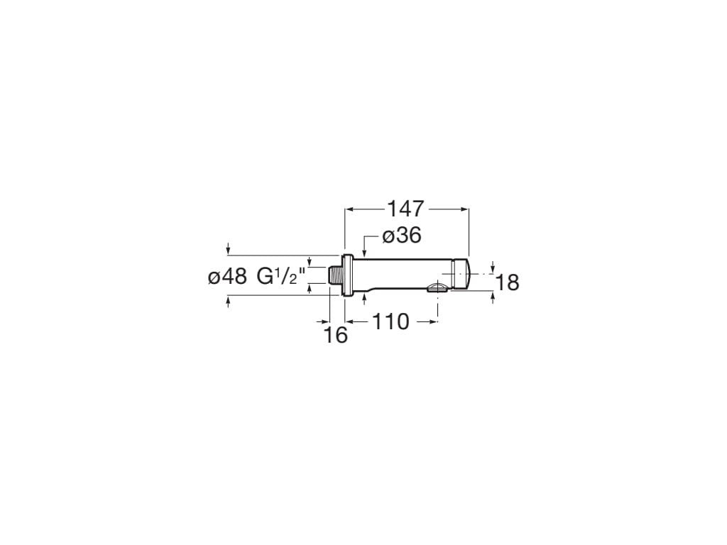 Roca - Grifo temporizado exterior y caño de 150 mm Avant A5A7879C00 - BricoandPool