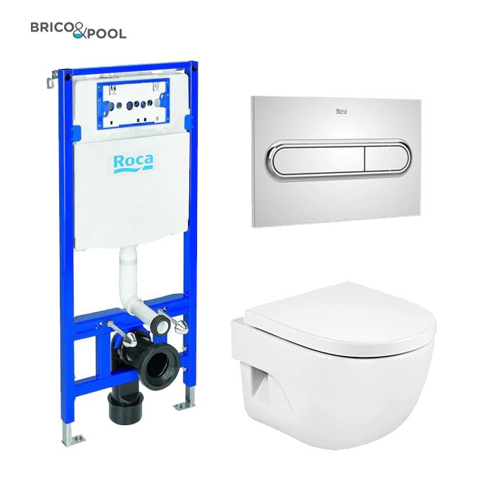 Roca - Inodoro completo Meridian compacto suspendido - BricoandPool